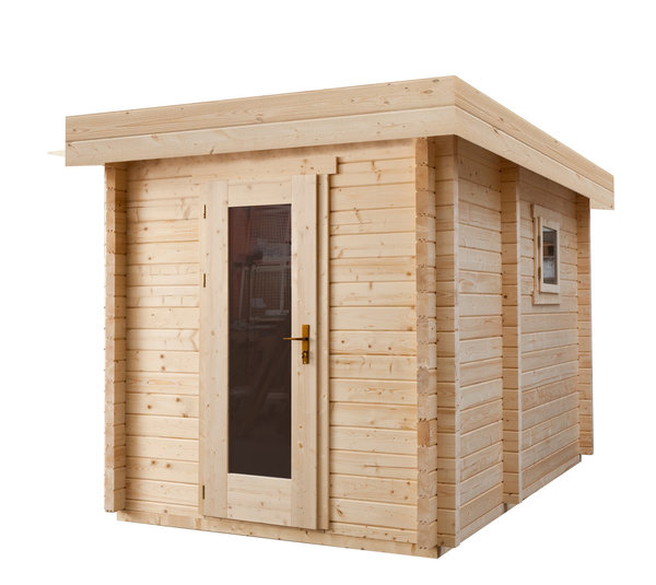 Buiten sauna 2335 met platdak