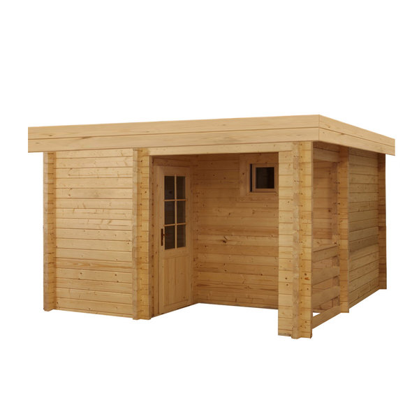 Buiten sauna 3738 met platdak